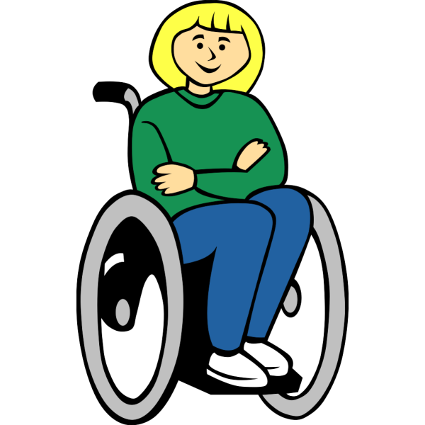 Girl In Wheelchair PNG Clip art