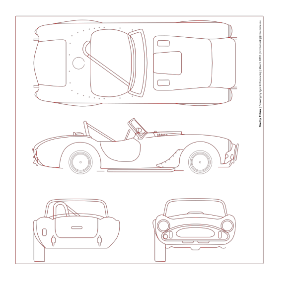 Shelby Cobra Blueprint PNG Clip art