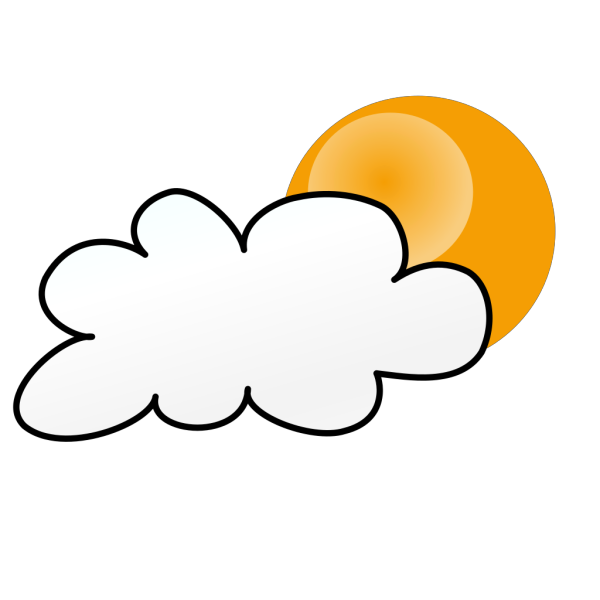 Sunny Partly Cloudy Weather PNG Clip art