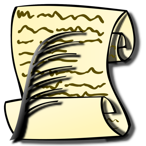 Scroll And Feather PNG Clip art