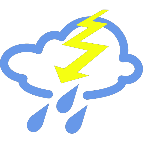 Thunder Storms Weather Symbol PNG Clip art