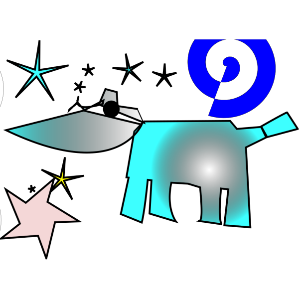 Cow And Stars PNG Clip art