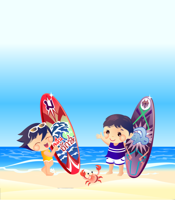 Walking On The Beach PNG Clip art