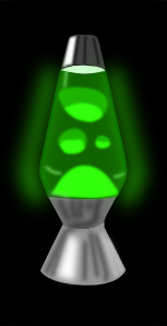 Lava Lamp Glowing Green PNG Clip art