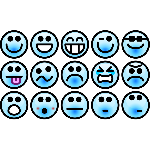 Glossy Smiley Set PNG Clip art