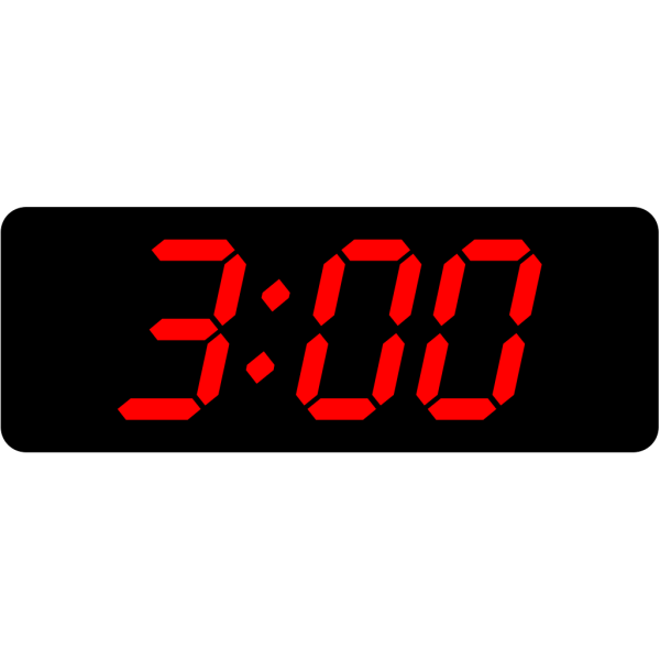 digital clock 3d transparent background icon