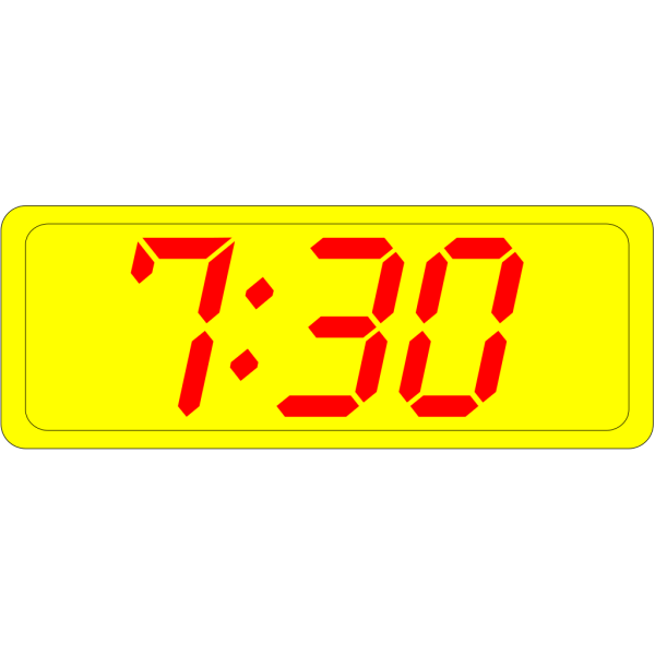 Digital Clock 7:30 PNG Clip art