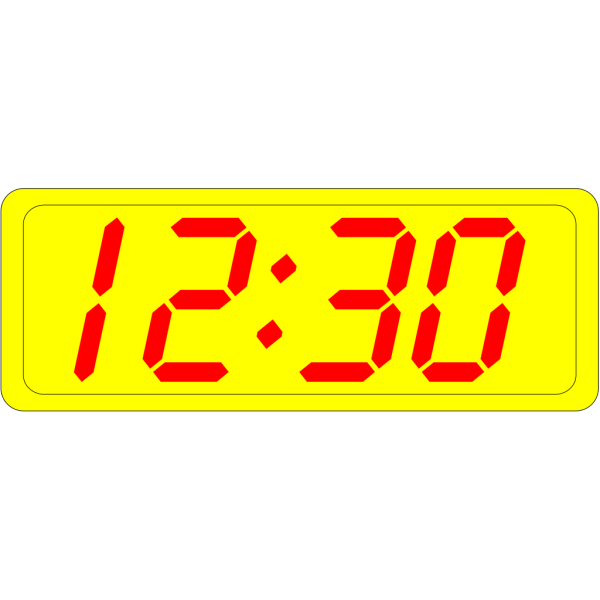 Digital Clock 12:30 PNG Clip art
