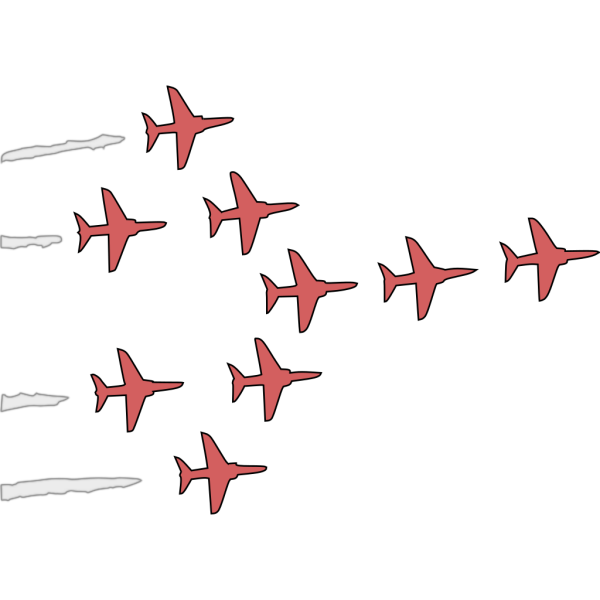 Airplanes Flight Formation PNG Clip art