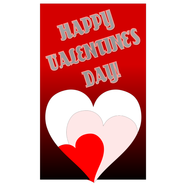 Happy Valentines Day Card PNG Clip art