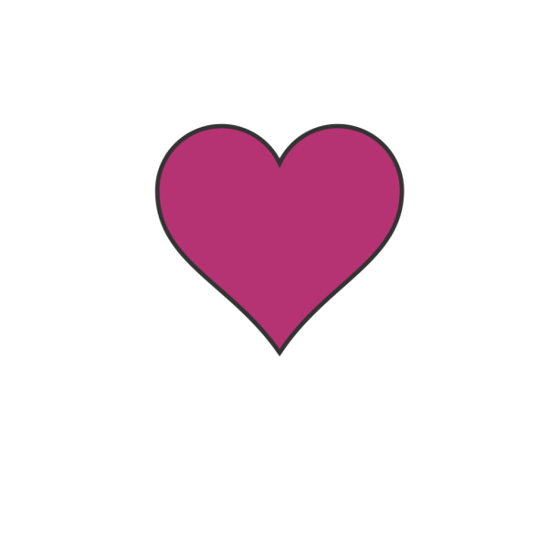 Dark Pink Heart PNG Clip art