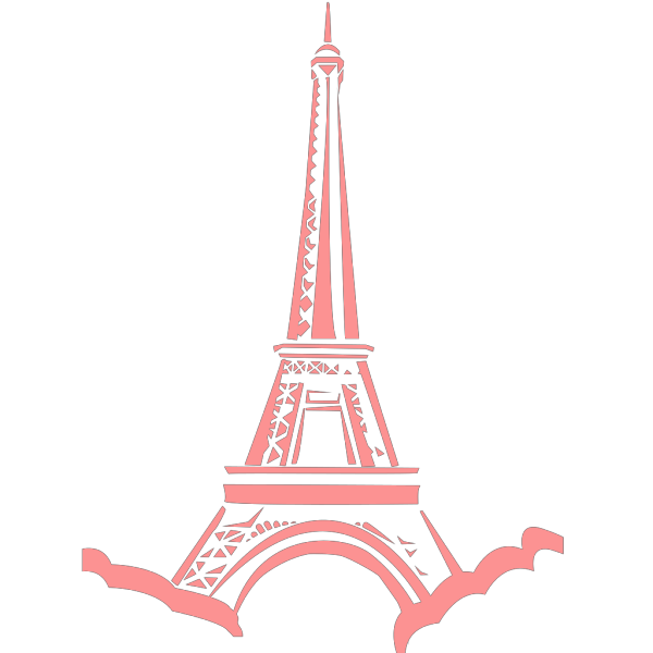Pink Eiffel Ooh-la-la PNG Clip art