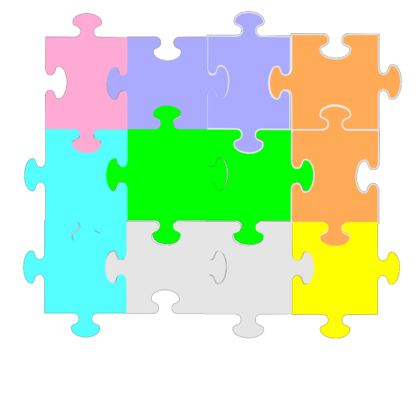 Jigsaw Puzzle 4 Pieces PNG Clip art