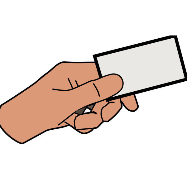 Simple Cartoon Hand Holding Card PNG Clip art