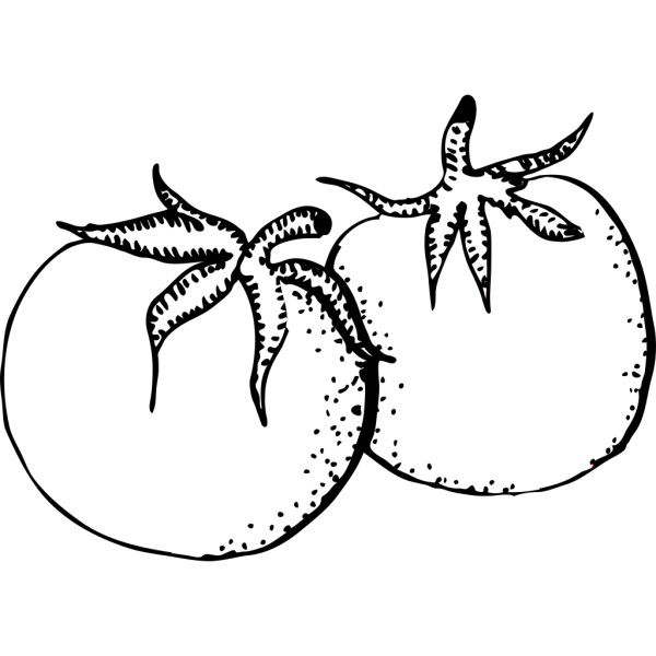 Tomatoes Black And White PNG Clip art