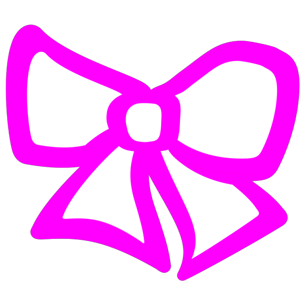 Pink Hair Bow PNG Clip art