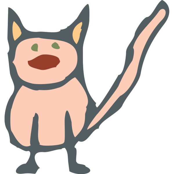 Pink Cartoon Cat PNG Clip art