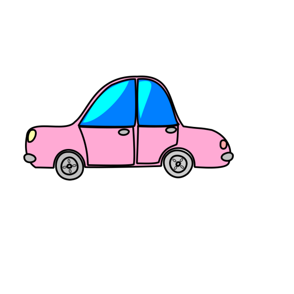 Car Pink Transport Cartoon PNG Clip art