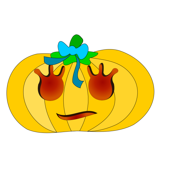 Girly Decorated Pumpkin PNG Clip art