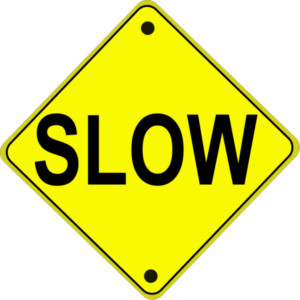 Slow Road Sign PNG Clip art