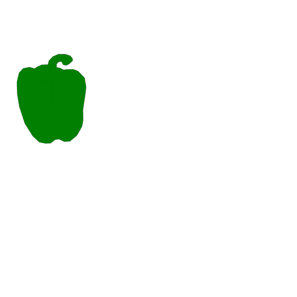 Green Pepper Outline PNG Clip art