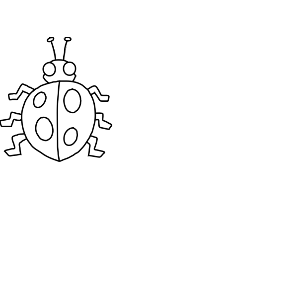 Ladybug Outline PNG Clip art