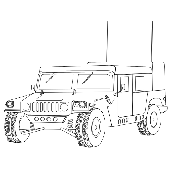 Hummer Outline PNG Clip art