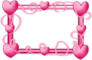 Pink Hearts Frame PNG Clip art