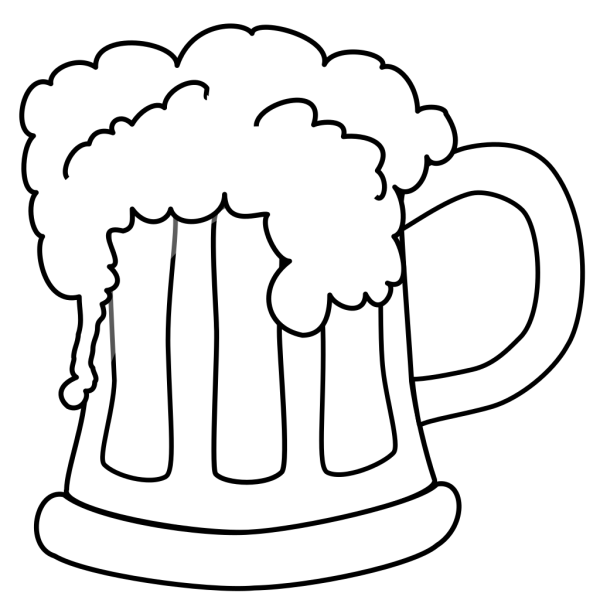 Beer Mug Outlined PNG Clip art