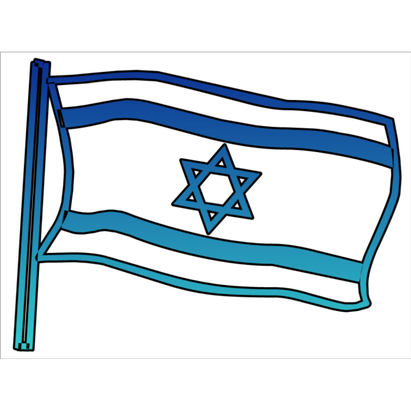 Flag Of Israel Outline PNG Clip art