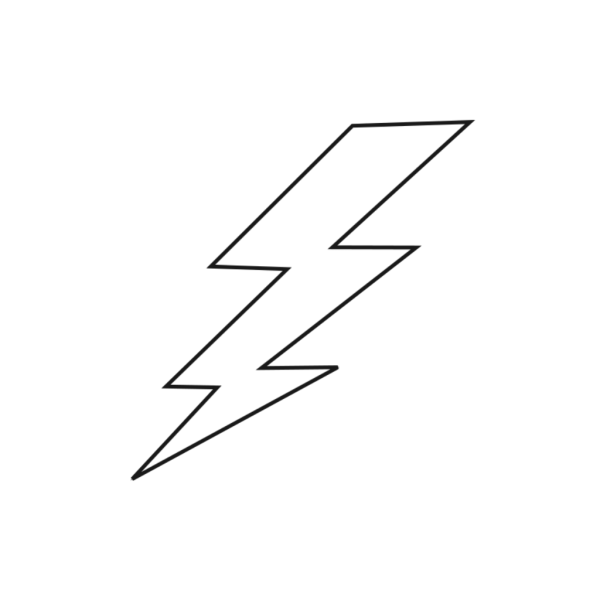 Black And White Lightning Bolt PNG Clip art