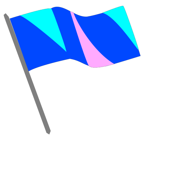 Blue Pink And Turq Flag PNG Clip art