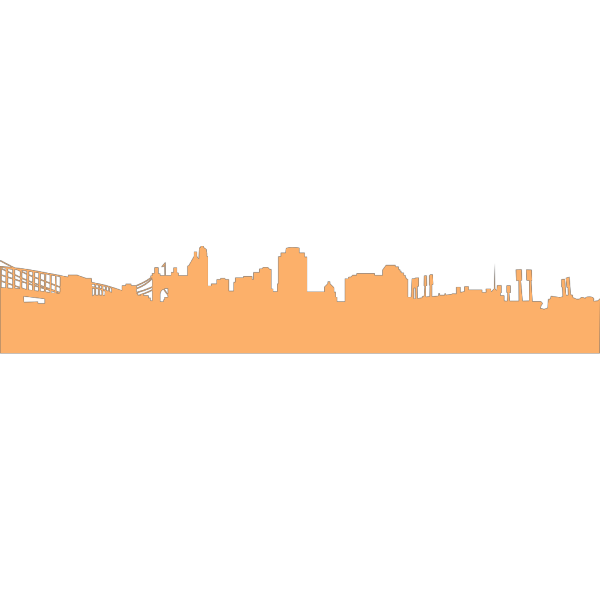 Big Cinci Skyline Orange PNG Clip art