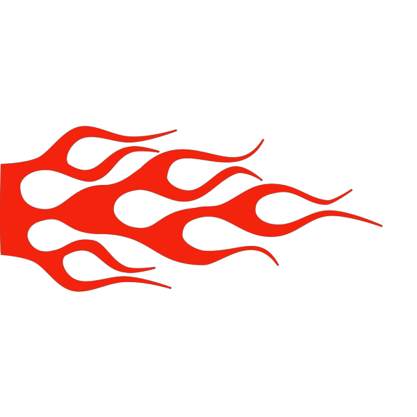 Racing Flame - Solid Color PNG Clip art