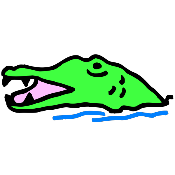 Alligator Rising From The Water PNG Clip art