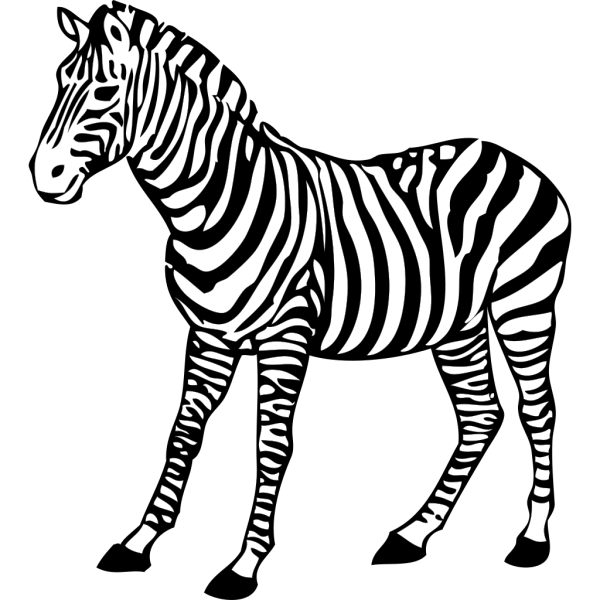 Wood Cut Zebra PNG Clip art