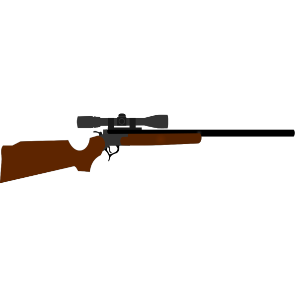 Huting Rifle With Scope PNG Clip art