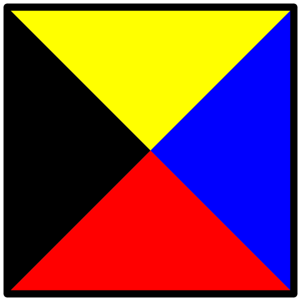 International Maritime Signal Flag Zulu PNG Clip art