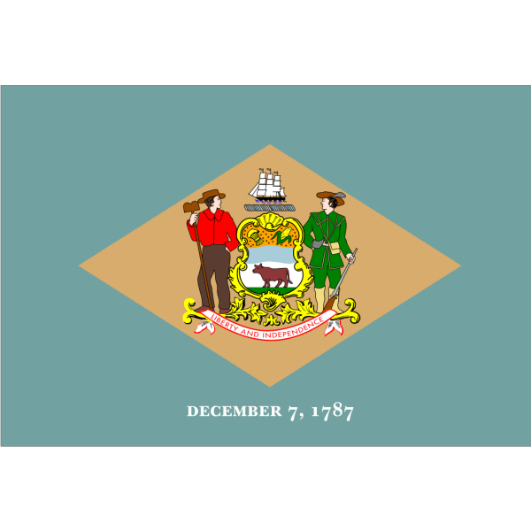 Delaware Flag PNG Clip art