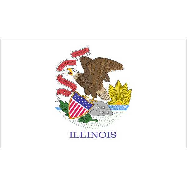 Us Illinois Flag PNG Clip art