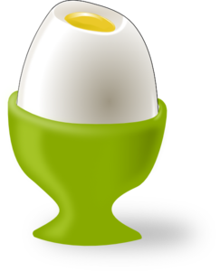 Easter Egg White With Fracture PNG Clip art