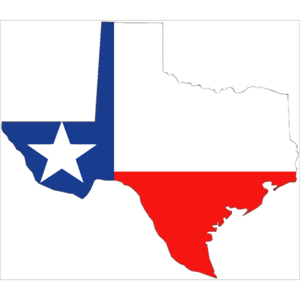 Texas Outline With Flag PNG Clip art