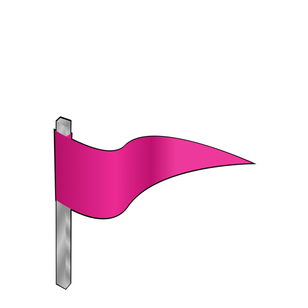 Waving Pink Flag PNG Clip art