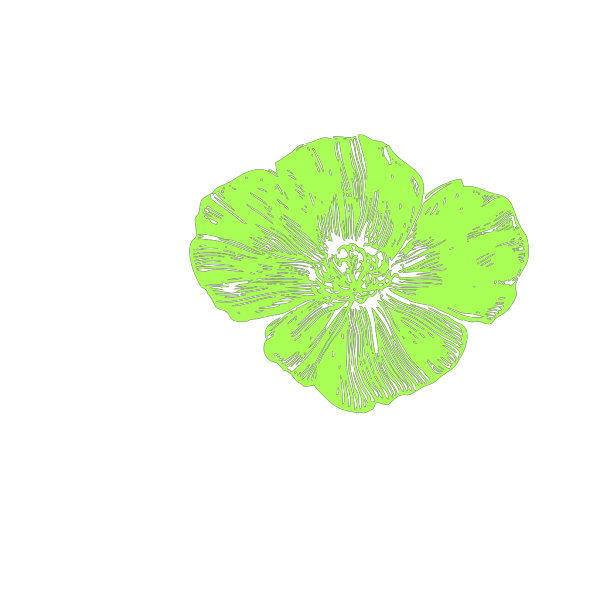 Green Poppies PNG Clip art