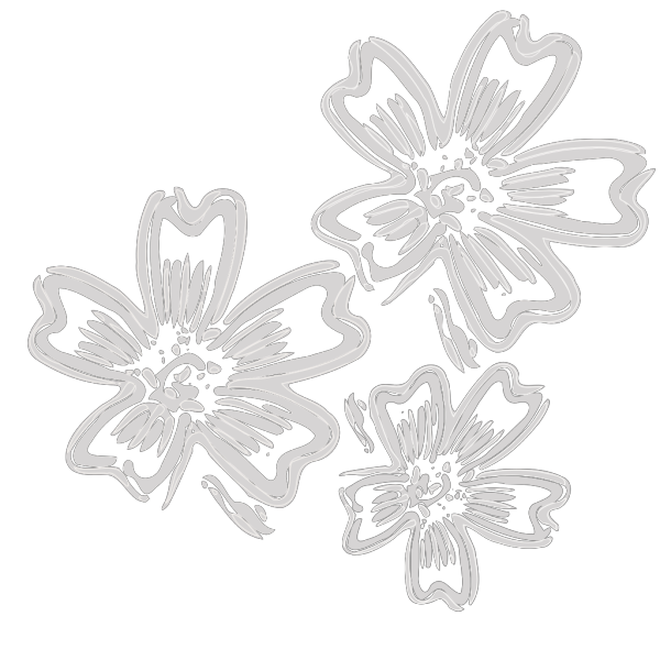 Silver Flowers PNG Clip art