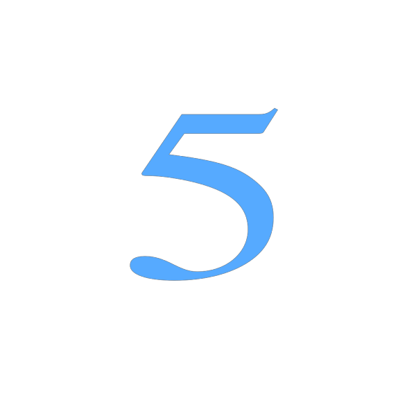 5 Countdown PNG Clip art