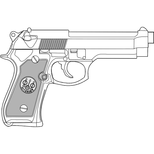 Pistol Outline PNG Clip art