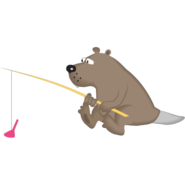 Beaver Fishing PNG Clip art