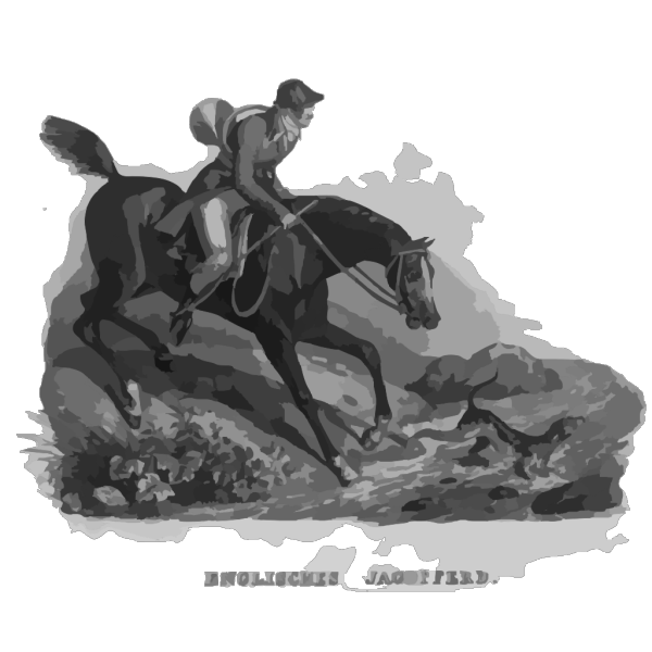 English Hunting Horse PNG Clip art