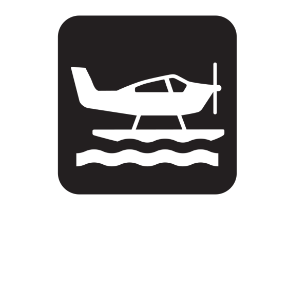 Sea Plane Black PNG Clip art